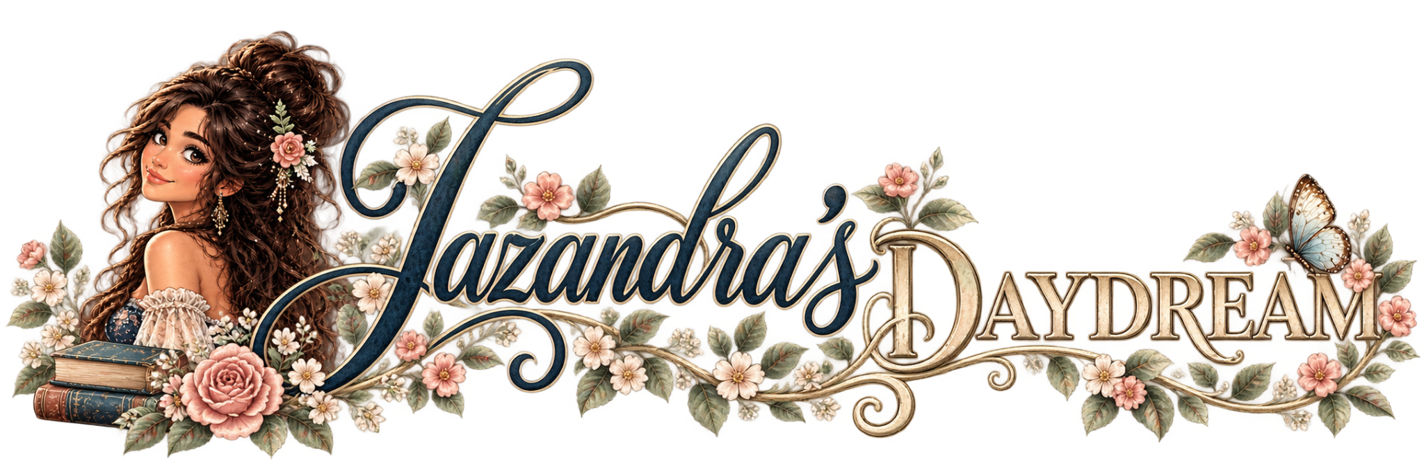 Jazandra’s Daydream floral illustrated logo