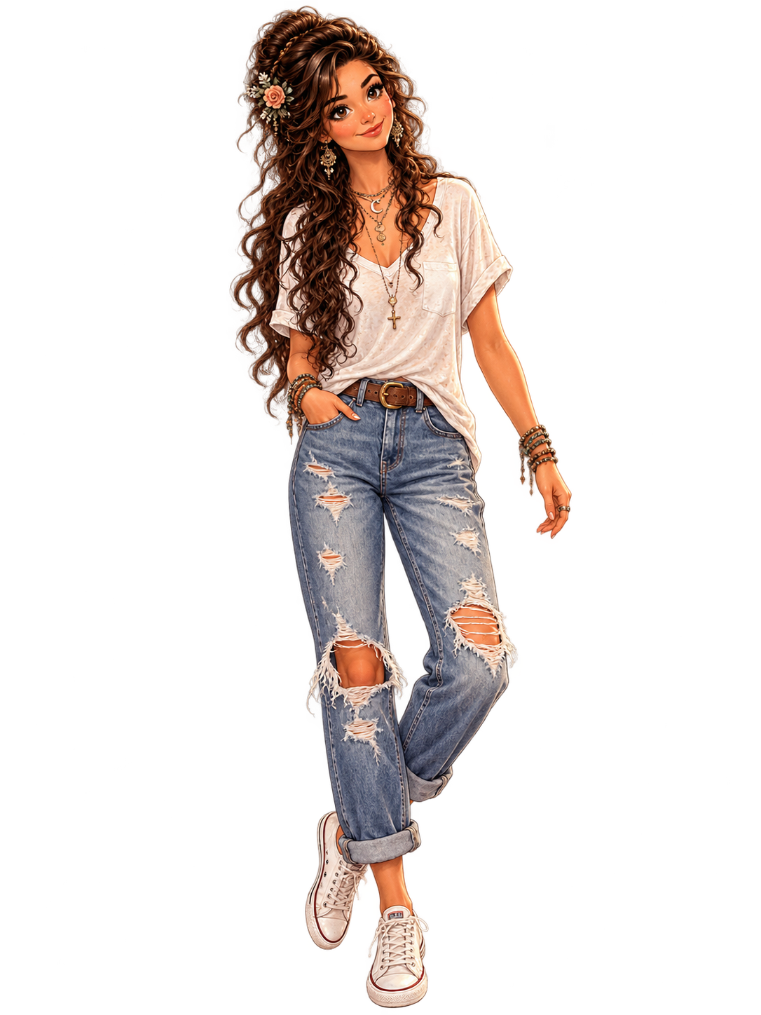 Illustrated portrait of Jazandra